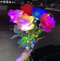 Verlichte rozenboeket LED gloeiende kunstzijde bloemen Valentijnsdag Moederdag cadeau voor thuis bruiloft tafeldecoratie feestdecoratie
