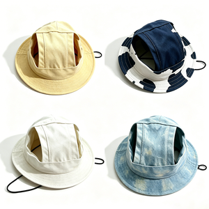 หมวกบักเก็ตสีเหลืองสำหรับสัตว์เลี้ยง ป้องกันรังสียูวี น้ำหนักเบา ปรับขนาดได้ เหมาะสำหรับใช้งานกลางแจ้งทุกวัน ทำจากผ้าแคนวาส สำหรับแมวและสุนัขพันธุ์เล็ก ใช้สำหรับเดินเล่น - Product Image 5