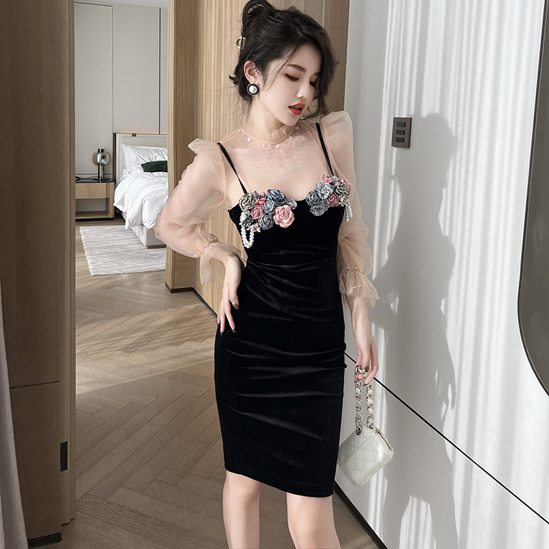 eyeye★大人気 ROSE VELVET DRESS Velvet Mini Dress – Endless Rose