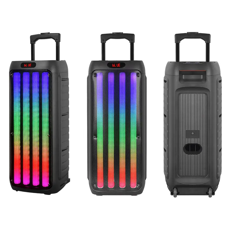 Bluetooth Karaoke Machine Wireless PA System Subwoofer LED Lights Home audio Party Stage Performance DJ powered church speaker