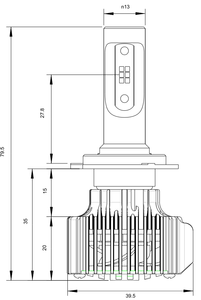 Système d'éclairage automobile en 6000K lumière blanche V1D Led Phare BulbsH4 H7 H11 9012 HB3 Phare Kit de Conversion - Product Image 5
