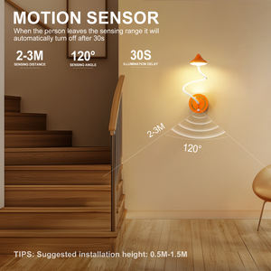 Nordische Smart Home Deko USB-Aufladbare RGB-Nachtlichter Kabellose Magnetische Bewegungssensor DIY Einstellbare Nachttisch-LED-Tischlampe - Product Image 3