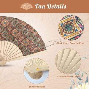 New Arrival Custom Vintage Bark Wooden <b>Folding</b> Hand Fans for Wall Hanging Decoration - Product Image 5