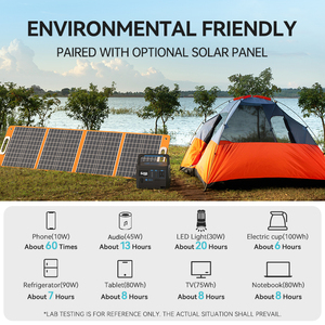 For Emergency Energy Storage Camping Battery Outdoor 1000W Portable <b>Solar</b> <b>Generator</b> Station MPPT Car Compatible A6/A10 Supplier - Product Image 2