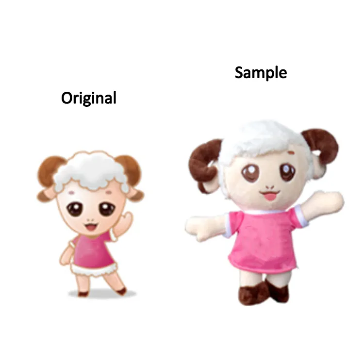 Plush Toy Manufacturers Custom Your Design Soft Stuffed Plush Sheep Dolls