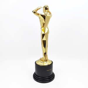 Personnalisable Métal Artisanat Prestigieux Golden Figure Film Award Trophy Knight Statue on Film for Best Honors Global <span class=keywords><strong>Cinema</strong></span> Awards Cup - Product Image 5