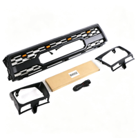 Pièces automobiles JAXP, calandre avant en plastique noir mat/gris avec éclairage, nouveau style, compatible avec les modèles 1987-1989