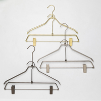 Cintre de luxe en fil doré électroplaqué, antidérapant, pour présentation de vêtements en boutique et rangement de garde-robe