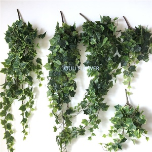 J-3087 OEM al por mayor colgante de pared Planta artificial hojas de hiedra ramo para jardín dector - Product Image 1