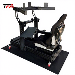 Simulador de Conducción de Carreras VR/AR/MR para Automóviles, Marcos de Aluminio Negros 4040 y 4080, Cabina de Simulación de Vuelo, Plataforma VR - Product Image 1