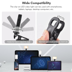 ST120 Mini téléphone portable à clipser rvb lumière vidéo photographie lumière de remplissage avec 6X Film couleur - Product Image 5
