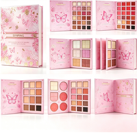 Palette de maquillage SIYIPING Papillon Rose, multi-pages, fard à paupières et blush longue tenue, ensemble cosmétique