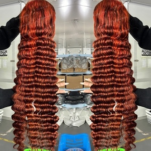 วิกผมหน้าผากลูกไม้โปร่งใสแบบ HD ความหนาแน่นสูง ขนาด 30-40 นิ้ว <span class=keywords><strong>ผม</strong></span>แท้ 13x6 วิกผมลอนลึกแบบ Deep Wave <span class=keywords><strong>ผม</strong></span>แท้ 100% - Product Image 3