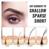 Sérum Vegano Nutritivo para Pestañas y Cejas, Hidratante, para el Crecimiento de Pestañas, Rímel Orgánico con Queratina, Sérum Reparador para Después del Tratamiento, Rímel con Queratina