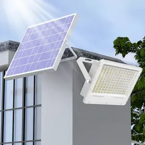 Lanterna solar externa super brilhante, led 100w 200w 400w 600w com painel solar premium de eficiência
