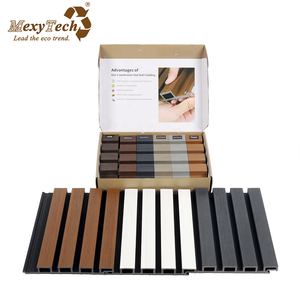 Chống cháy co-đùn tường ốp siding bên ngoài Gỗ nhựa composite slat rãnh WPC Panel tường - Product Image 5