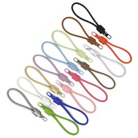 TOLKA YKHY018 Lanière de téléphone personnalisée tout-terrain, en cuir PU, style court, très vendue, avec dragonne porte-clés et breloque de sac