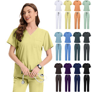 Trajes Unisex de Dos Piezas con 6% de Spandex, Modelo 42217, Personalizados, Cuello en V, Uniformes Médicos Profesionales - Product Image 1