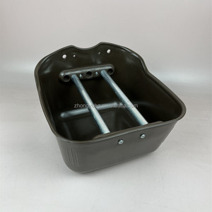 Alimentador de plástico para aves, cubo de agua para caballos, con barras ajustables de acero inoxidable - Product Image 6