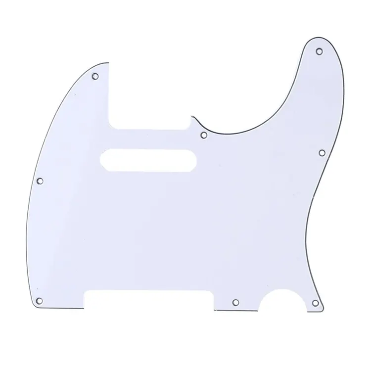 गर्म बेचने के साथ सफेद रंग टीएल गिटार pickguard 8 बढ़ते शिकंजा छेद के लिए टीएल गिटार निर्माण