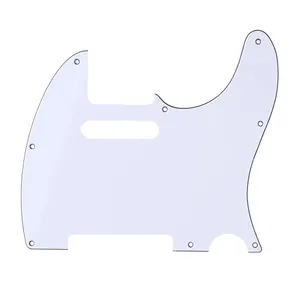 Hot sell white color TL guitar pickguard with 8 mounting screws holes for TL guitar building