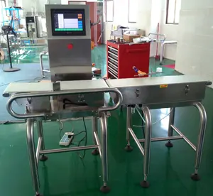 Online Peso verificador/pesagem máquina/Checkweigher com impressora e barcode scanner JZ-W1200g