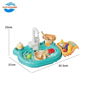 Juguete de Simulación para Niños, Lavabo con Salida de Agua Eléctrica, Juego de <span class=keywords><strong>Lavavajillas</strong></span>, Fregadero de Cocina de Juguete para Niños - Product Image 5