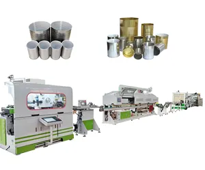 全自动金属食品锡罐生产线锡容器制造机