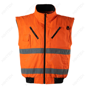 Chaqueta de Piloto de Alta Visibilidad para Trabajadores de la Construcción con Franjas Reflectantes, Ropa de Trabajo de Seguridad para Exteriores - Product Image 3