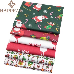 HAPPEAK meilleure vente tissu de coton prédécoupé 50*50cm 6 pièces/ensemble noël imprimé carré <span class=keywords><strong>Patchwork</strong></span> gros quarts faisceaux tissu - Product Image 3