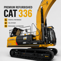 Excavatrice sur chenilles CAT 336 d'occasion certifiée, avec soupape principale d'origine, 36 tonnes, pour la vente à l'exportation