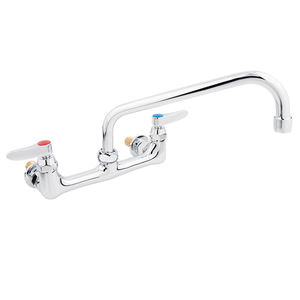 Robinet de cuisine au design moderne en laiton avec 2 poignées et cartouche céramique - Product Image 1