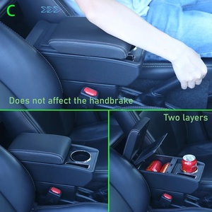 <span class=keywords><strong>Accoudoir</strong></span> de voiture Volkswagen Skoda Citigo VW Seat Mii, boîte de rangement automatique, porte-gobelet en cuir PU ABS, populaire, haute qualité - Product Image 5