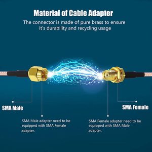 Rg316 SMA nữ để SMA nam RF cáp đồng trục Pigtail Jumper Extender Cáp Adapter cáp cho Wifi 2G 3G 4G ăng-ten Router - Product Image 3
