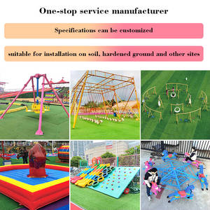 Équipement de terrain de <span class=keywords><strong>jeux</strong></span> pour enfants, zipline double pour enfants avec plateforme, <span class=keywords><strong>jeux</strong></span> d'amusement extérieurs non motorisés pour parents et enfants - Product Image 5