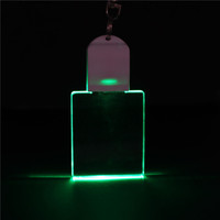 Porte-clés en acrylique 3D LED, lumière nocturne colorée RVB, pendentif de clé, lampe, décoration de mariage, décoration de Noël, cadeau DIY, porte-clés, personnalisation du logo