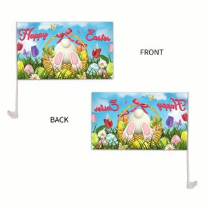 Bandera para Ventana de Coche con Tema de Conejito de Pascua, 12x18 Pulgadas, Logotipo Personalizado, Precio Económico - Product Image 2