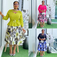 Robes d'église tendance pour femmes, manches 3/4, col rond, robe en mousseline imprimée avec strass, vêtements pour femmes