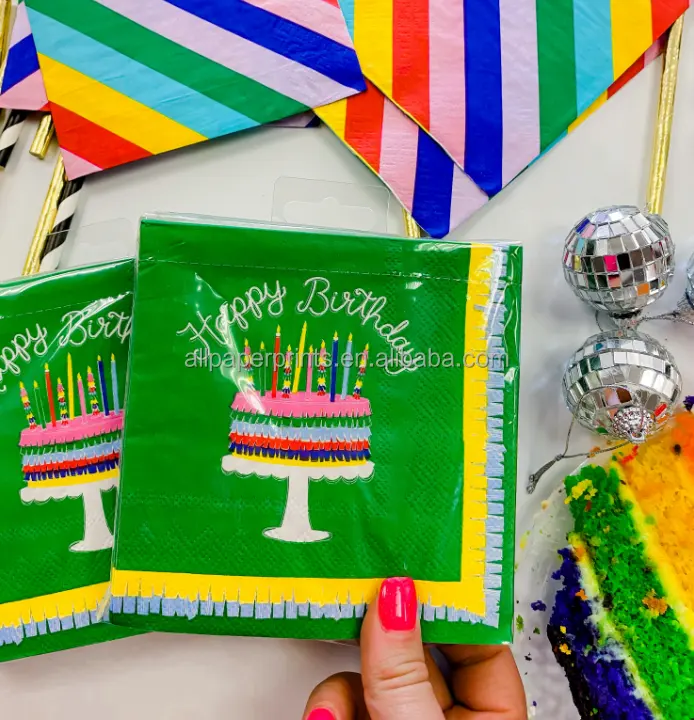 24 berbagai macam 3D liburan Goodie kotak kertas pesta dikemas ulang tahun Natal serbet Selamat Ulang Tahun