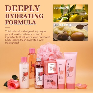 Private Label Luxury Rose Body Wash SPA Kit Skin Nourishing Hair Cleansing <strong>Shower</strong> Self Care Gift <strong>Bath</strong> <strong>Sets</strong> - Product Image 5