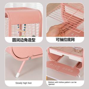 Xuan Feng grande Villa <span class=keywords><strong>Cage</strong></span> à oiseaux pivoine broderie oeil observation des oiseaux métal croix soie paysage bouton fermeture solide perroquet <span class=keywords><strong>Cage</strong></span> - Product Image 3