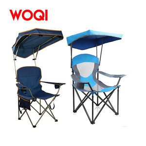 WOQI Vente en gros Cadre en métal Chaise pliante facile à transporter Chaise de plage populaire avec toit - Product Image 1