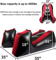 Canapé gonflable portable et pliable, grand stock avec MOQ de 1 pièce, pour chambre à coucher, jeu privé, coussin de retenue pour les jambes