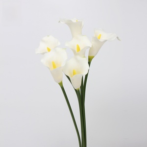 LO-634 Wholesale Premium PU Real Touch Crescent Calla <strong>Lily</strong> Artificial <strong>Flowers</strong> Single Stem Faux Floral for Arrangement - Product Image 3