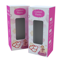 Boîtes d'emballage en plastique personnalisées pour sucette de bébé Boîte de papier biberon jetable pour biberon de bébé Boîtes en papier avec fenêtre