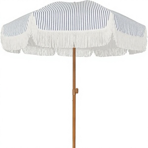 <b>Outdoor</b> Tropical Stainless Steel Macrame Beach <b>Umbrella</b> with Fringe for Hotel Park -& Supermarket Use <b>Outdoor</b> Furniture - Product Image 3