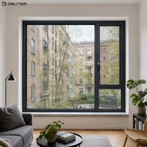 Fenêtres à cadre fin en aluminium, basculantes et pivotantes, à rupture de pont thermique, avec joint multi-couches, résistantes aux ouragans, pour projets de bâtiments de grande hauteur - Product Image 3
