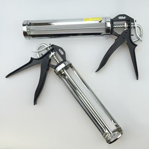 Pistola per colla in vetro rivestita di 360 gradi girevole di vetro a risparmio di manodopera con manico da costruzione manuale in acciaio per sigillatura di canna in alluminio pistola per colla - Product Image 1