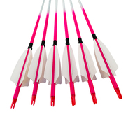 Flèches de tir à l'arc Linkboy, flèches en fibre de carbone pure pour tir à cheval, ID6.2mm, 100GR, pointes en acier, arc traditionnel, longbow, chasse