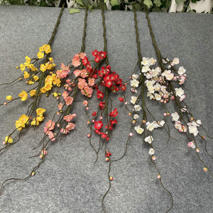 Décoration de mariage, <span class=keywords><strong>fleurs</strong></span> artificielles <span class=keywords><strong>en</strong></span> cire, <span class=keywords><strong>fleurs</strong></span> de winter sweet, fausses <span class=keywords><strong>fleurs</strong></span>, décorations pour salon, jardin, cour, plantes décoratives - Product Image 4